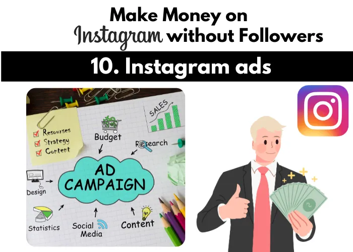 Instagram ads to Make Money on Instagram without Followers