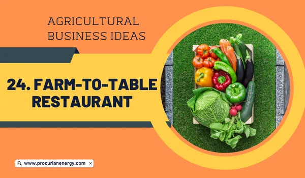 Farm-to-Table Restaurant Agricultural Business Ideas 