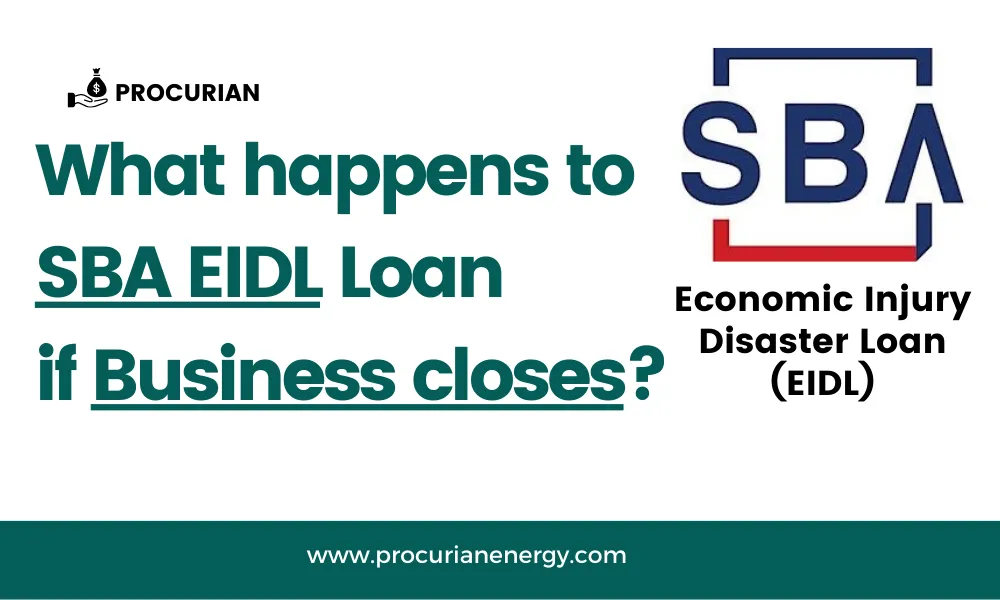 What happens to SBA EIDL Loan if Business closes