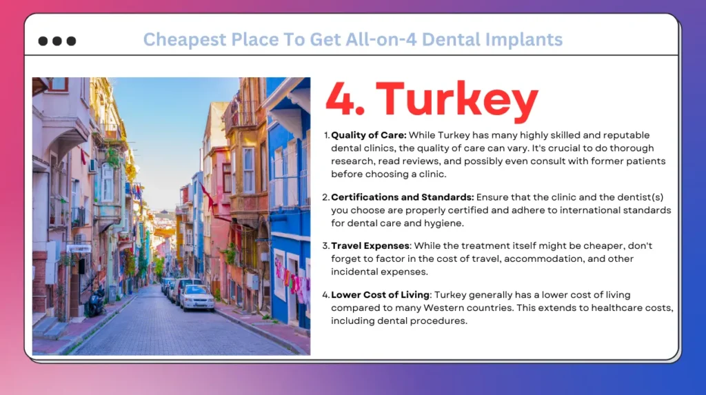 Turkey-Cheapest Place To Get All-on-4 Dental Implants